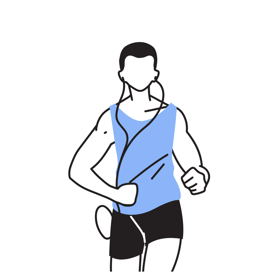 Clip art of a man running while listeing to an audiobook