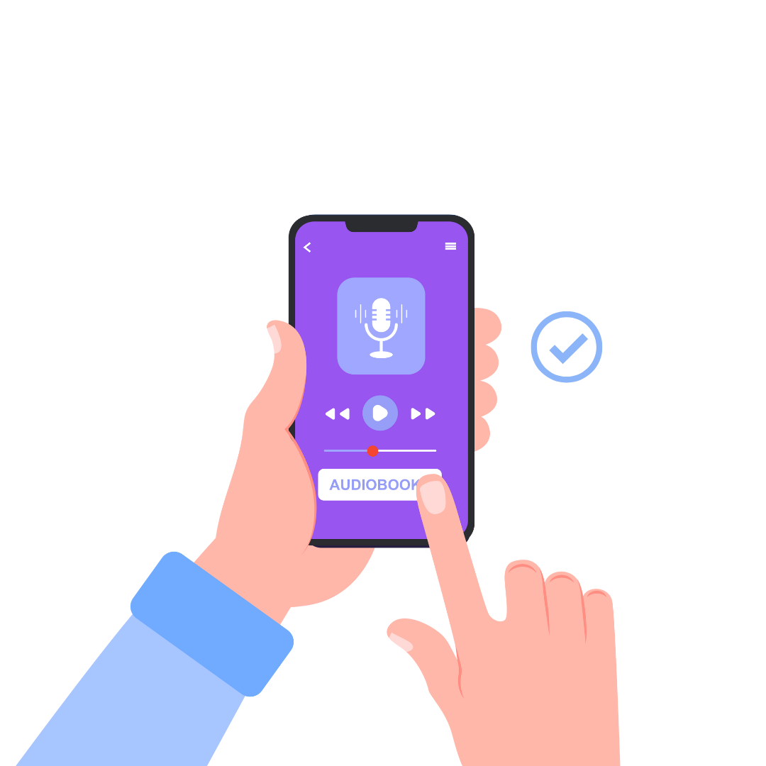 Audiobook app showcasing how you can set your listeining goals