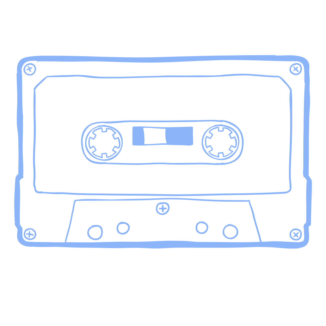 Cassette audiobook image designed by Fabuly